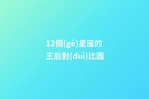 12個(gè)星座的王后對(duì)比圖-第1張-星座運(yùn)勢(shì)-玄機(jī)派