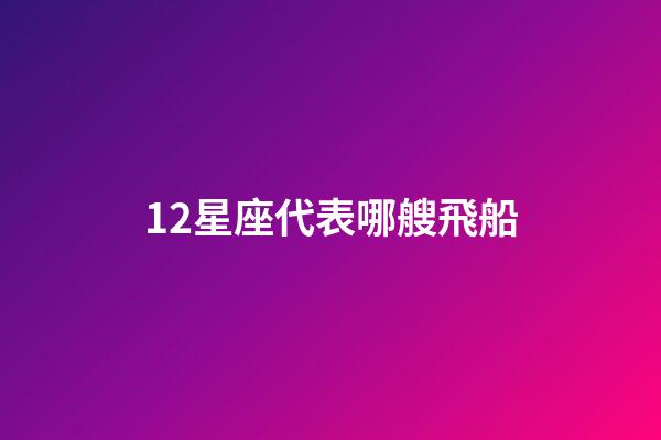 12星座代表哪艘飛船