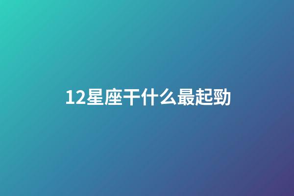 12星座干什么最起勁-第1張-星座運勢-玄機派