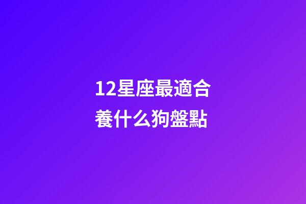 12星座最適合養什么狗盤點-第1張-星座運勢-玄機派