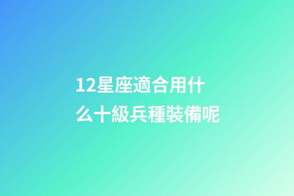 12星座適合用什么十級兵種裝備呢