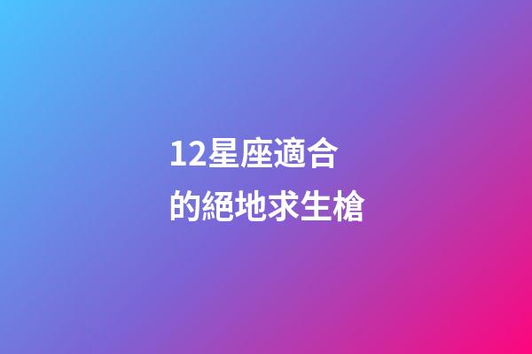 12星座適合的絕地求生槍