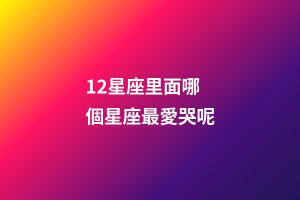 12星座里面哪個星座最愛哭呢-第1張-星座運(yùn)勢-玄機(jī)派