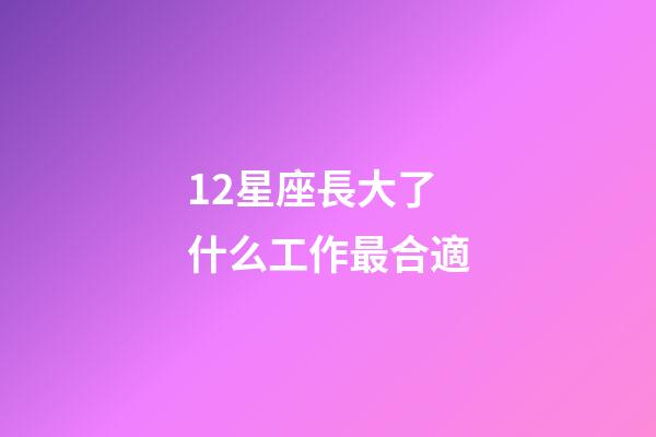12星座長大了什么工作最合適-第1張-星座運勢-玄機派