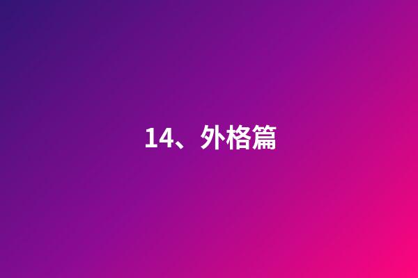 14、外格篇