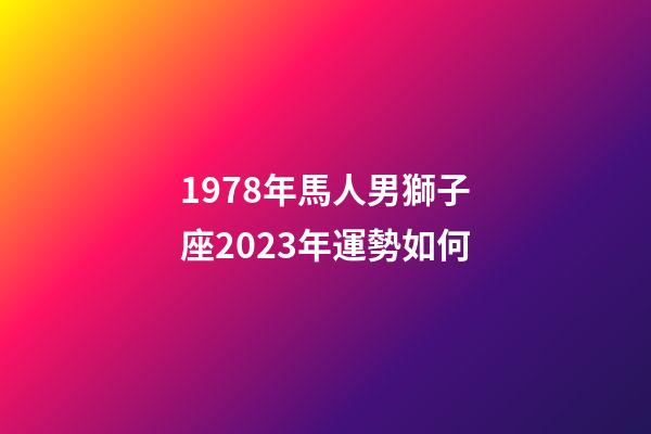 1978年馬人男獅子座2023年運勢如何-第1張-星座運勢-玄機派