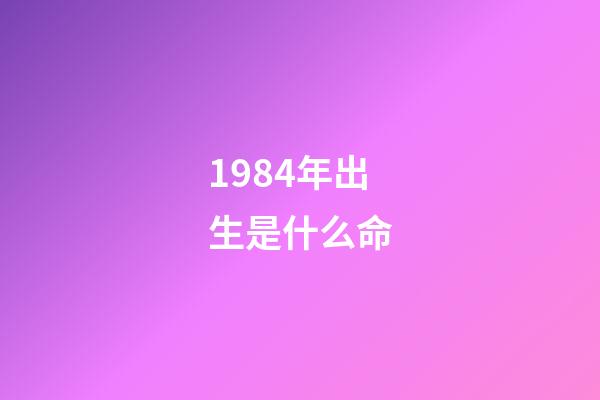 1984年出生是什么命