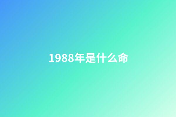 1988年是什么命（1988五行土為何是木命）-第1張-星座運(yùn)勢(shì)-玄機(jī)派