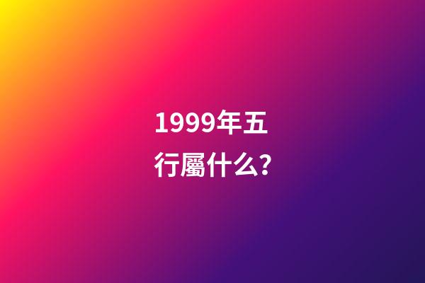 1999年五行屬什么？