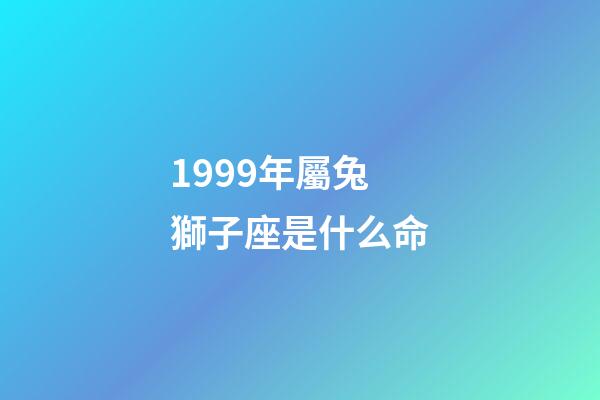 1999年屬兔獅子座是什么命-第1張-星座運勢-玄機(jī)派