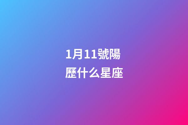 1月11號陽歷什么星座-第1張-星座運勢-玄機派