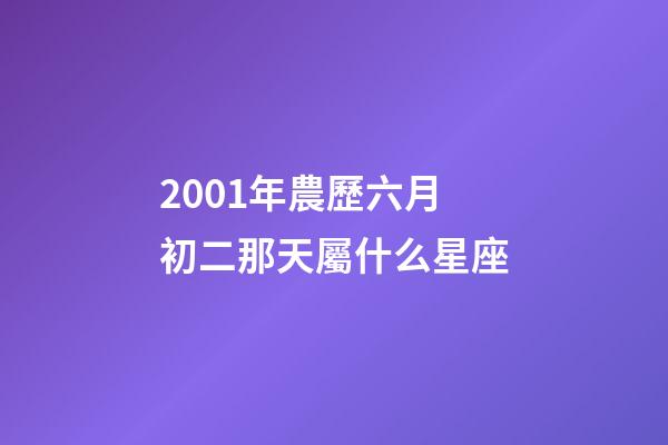2001年農歷六月初二那天屬什么星座