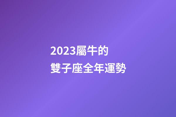 2023屬牛的雙子座全年運勢-第1張-星座運勢-玄機派