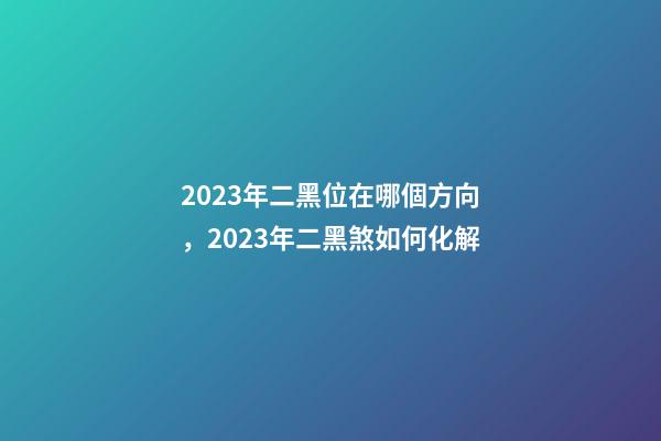 2023年二黑位在哪個方向，2023年二黑煞如何化解