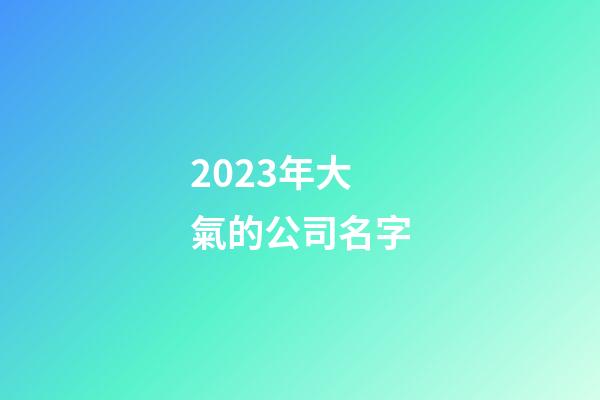 2023年大氣的公司名字