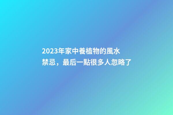 2023年家中養植物的風水禁忌，最后一點很多人忽略了