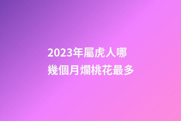 2023年屬虎人哪幾個月爛桃花最多