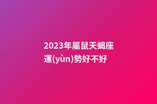 2023年屬鼠天蝎座運(yùn)勢好不好-第1張-星座運(yùn)勢-玄機(jī)派