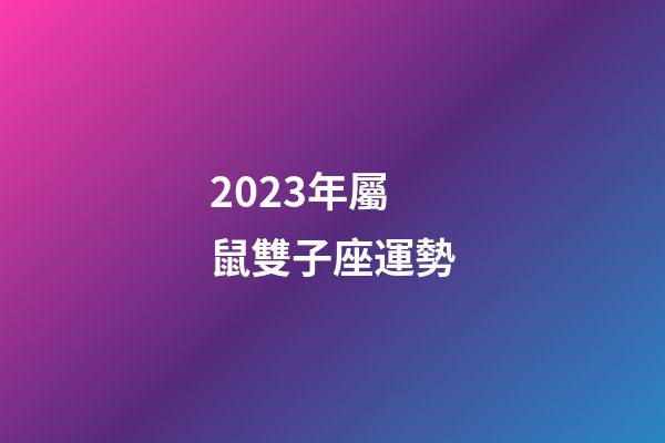 2023年屬鼠雙子座運勢-第1張-星座運勢-玄機派