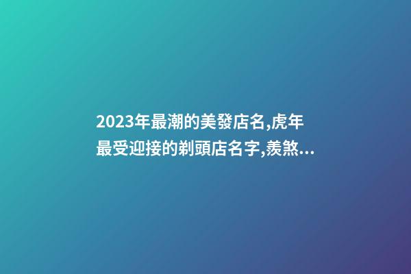 2023年最潮的美發店名,虎年最受迎接的剃頭店名字,羨煞旁人-第1張-店鋪起名-玄機派