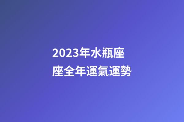 2023年水瓶座座全年運氣運勢-第1張-星座運勢-玄機派