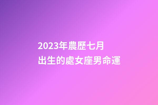 2023年農歷七月出生的處女座男命運-第1張-星座運勢-玄機派