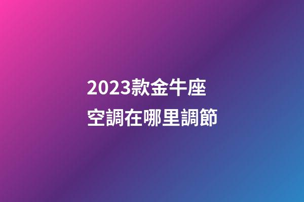 2023款金牛座空調在哪里調節-第1張-星座運勢-玄機派
