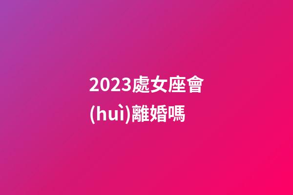 2023處女座會(huì)離婚嗎-第1張-星座運(yùn)勢(shì)-玄機(jī)派
