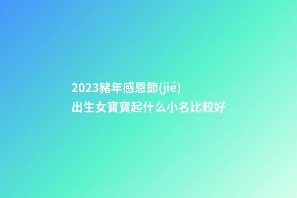 2023豬年感恩節(jié)出生女寶寶起什么小名比較好