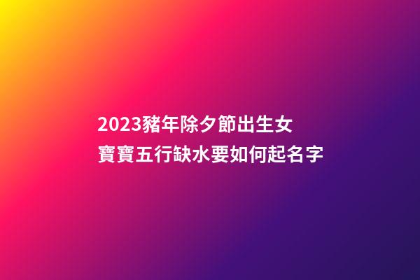 2023豬年除夕節出生女寶寶五行缺水要如何起名字