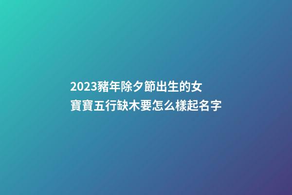 2023豬年除夕節出生的女寶寶五行缺木要怎么樣起名字