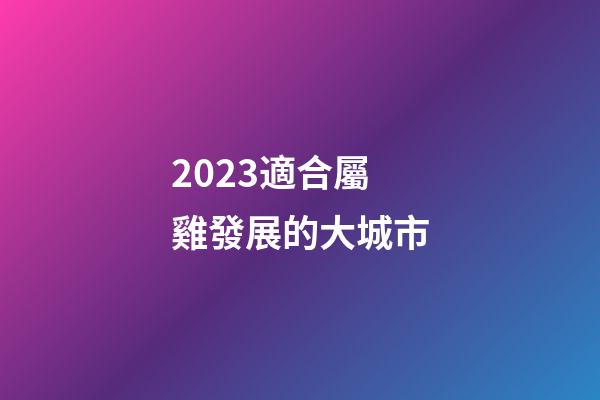 2023適合屬雞發展的大城市