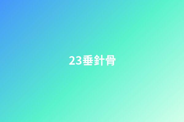 23.垂針骨