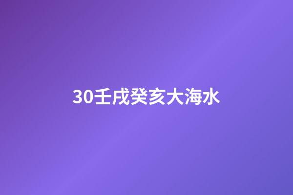 30.壬戌癸亥大海水