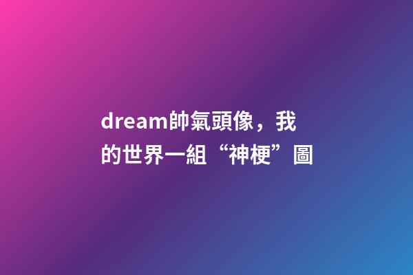 dream帥氣頭像，我的世界一組“神梗”圖-第1張-觀點-玄機派