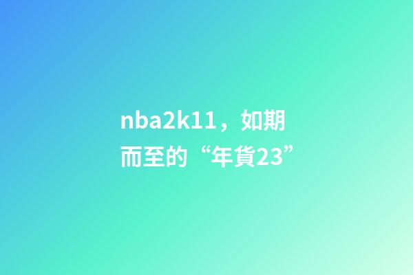 nba2k11，如期而至的“年貨23”-第1張-觀點-玄機派