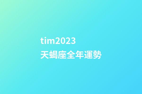 tim2023天蝎座全年運勢-第1張-星座運勢-玄機派