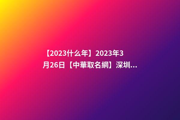【2023什么年】2023年3月26日【中華取名網】深圳XXX有限公司簽約-第1張-公司起名-玄機派
