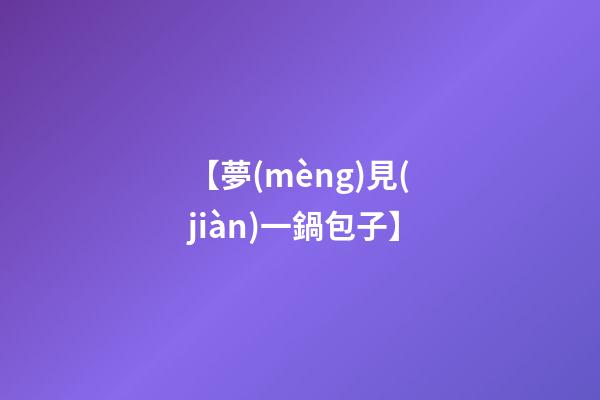 【夢(mèng)見(jiàn)一鍋包子】