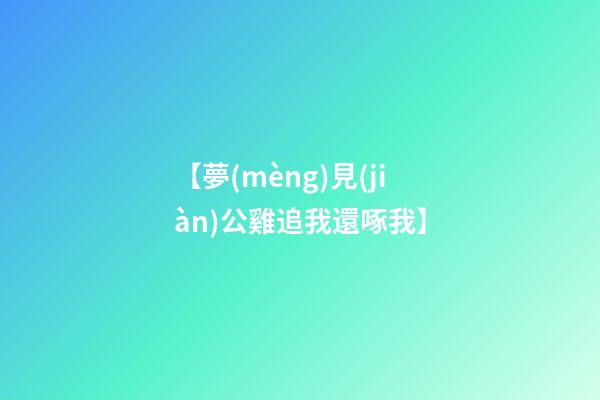 【夢(mèng)見(jiàn)公雞追我還啄我】
