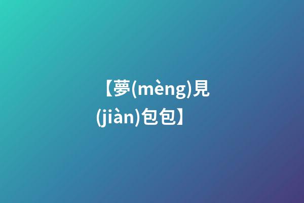 【夢(mèng)見(jiàn)包包】