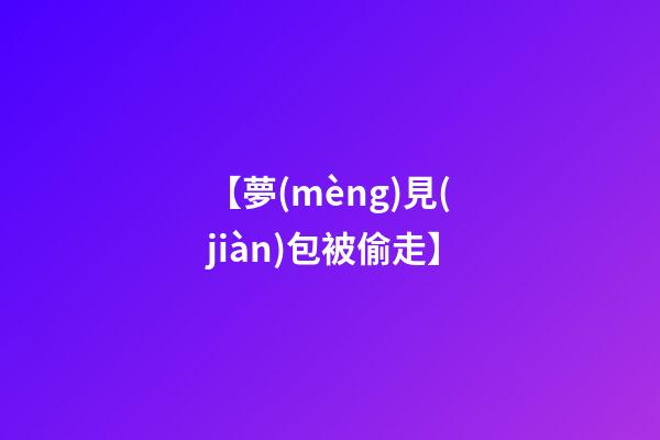 【夢(mèng)見(jiàn)包被偷走】