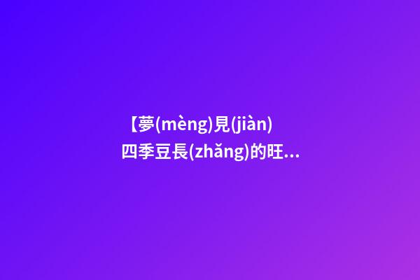 【夢(mèng)見(jiàn)四季豆長(zhǎng)的旺盛】