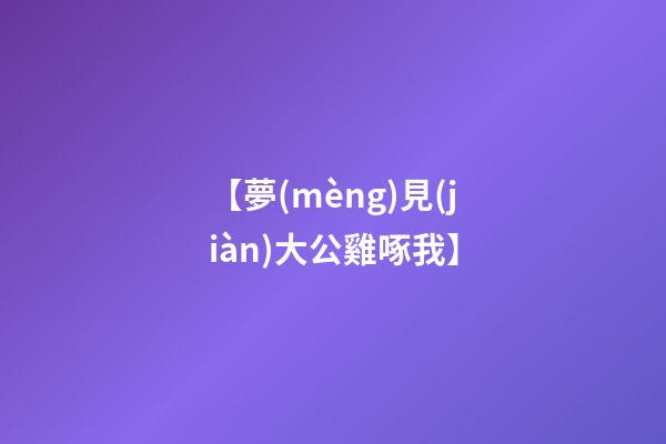 【夢(mèng)見(jiàn)大公雞啄我】