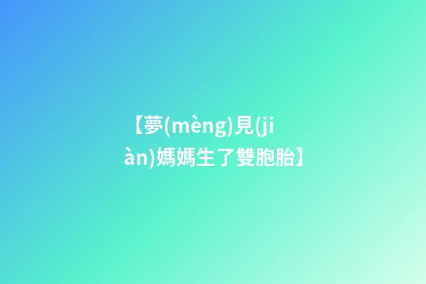 【夢(mèng)見(jiàn)媽媽生了雙胞胎】