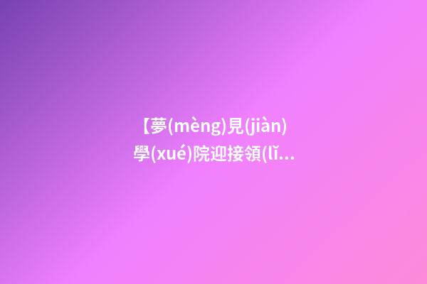 【夢(mèng)見(jiàn)學(xué)院迎接領(lǐng)導(dǎo)】