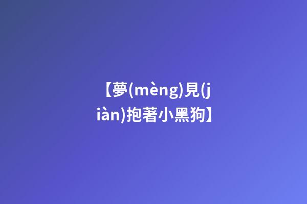 【夢(mèng)見(jiàn)抱著小黑狗】