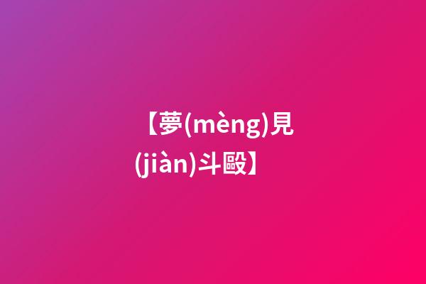 【夢(mèng)見(jiàn)斗毆】