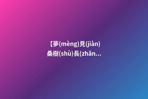【夢(mèng)見(jiàn)桑樹(shù)長(zhǎng)在井上】
