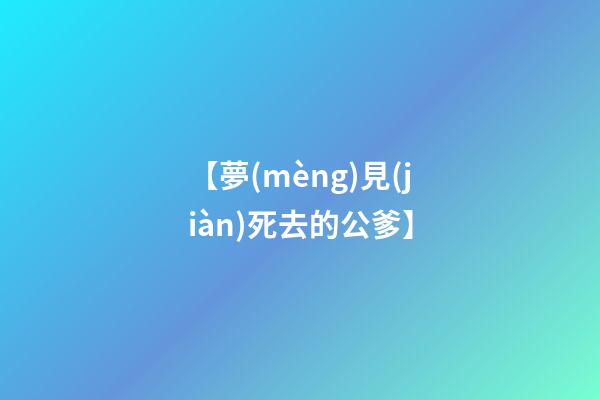 【夢(mèng)見(jiàn)死去的公爹】